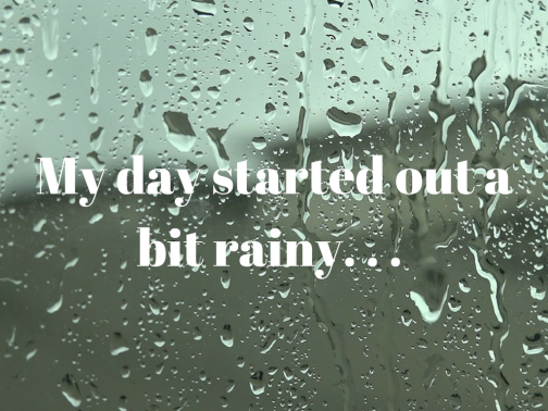 My day started out a bit rainy. . .